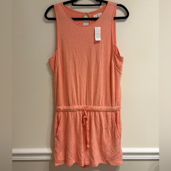 Loft Lou & Grey SignatureSoft Romper Coral Size Medium NWT - Picture 3 of 6